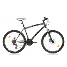 Bicicleta Robike Cougar DD 26" gri/verde 2016